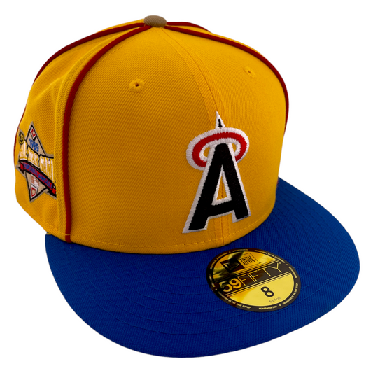 New Era Los Angeles Angels MLB Lasso Toy Pack Gold Tan UV 59Fifty Fitted Hat Cap