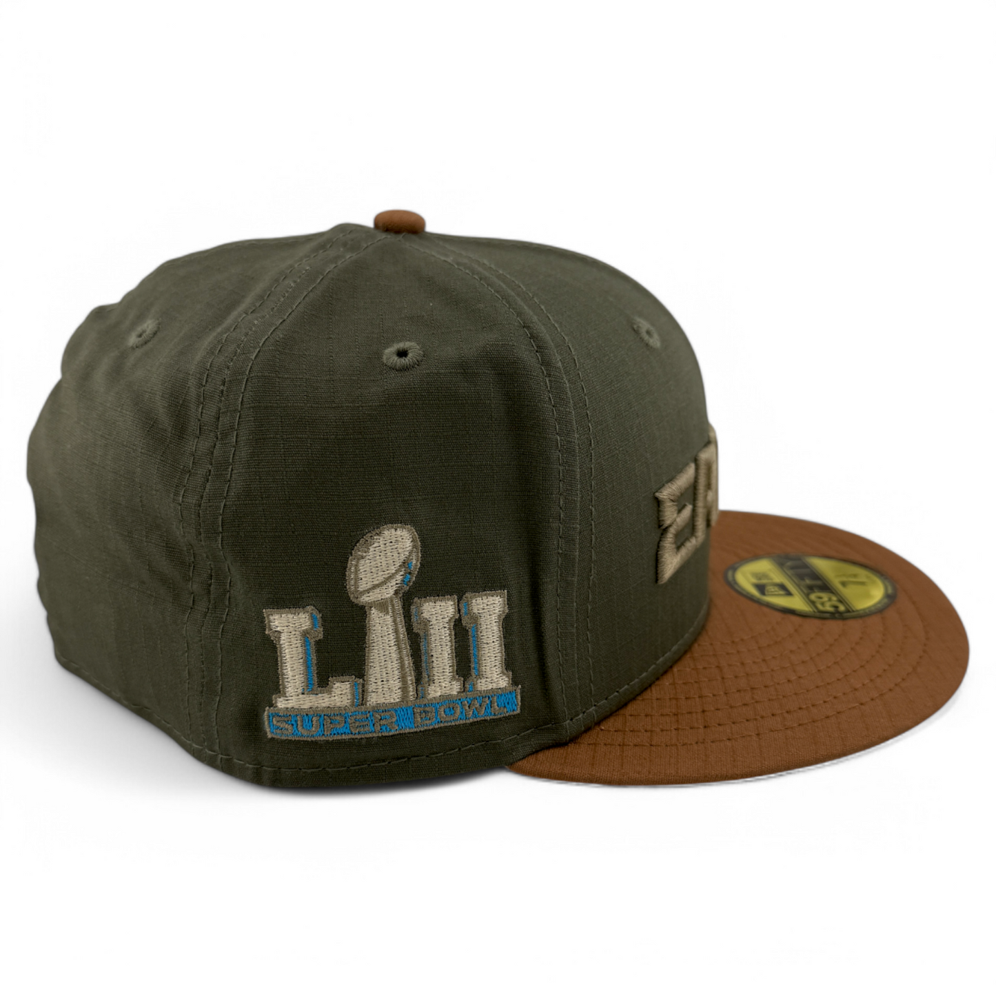 New Era Philadelphia Eagles NFL Ripstop Olive Superbowl 59Fifty Fitted Hat Cap