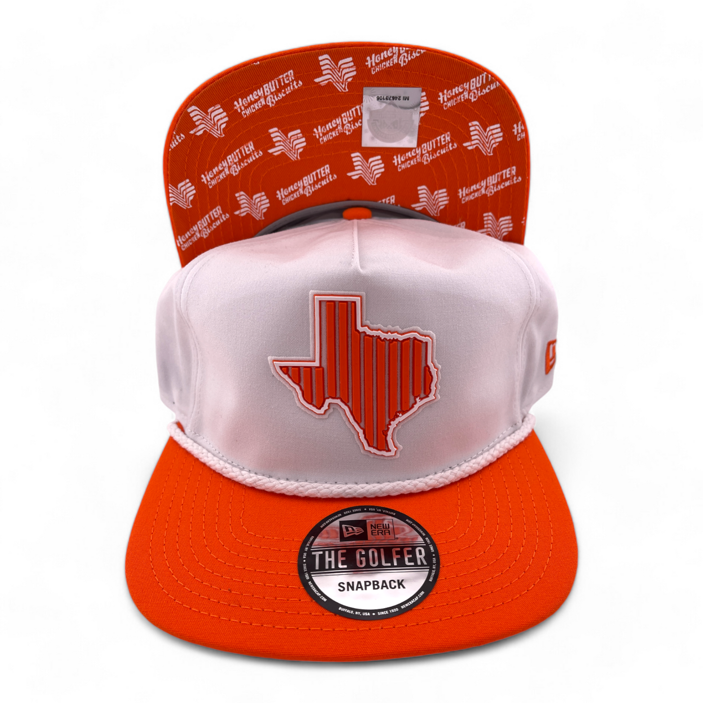 New Era Honey Butter Chicken Biscuits Texas Whataburger Logo UV Golfer Snapback