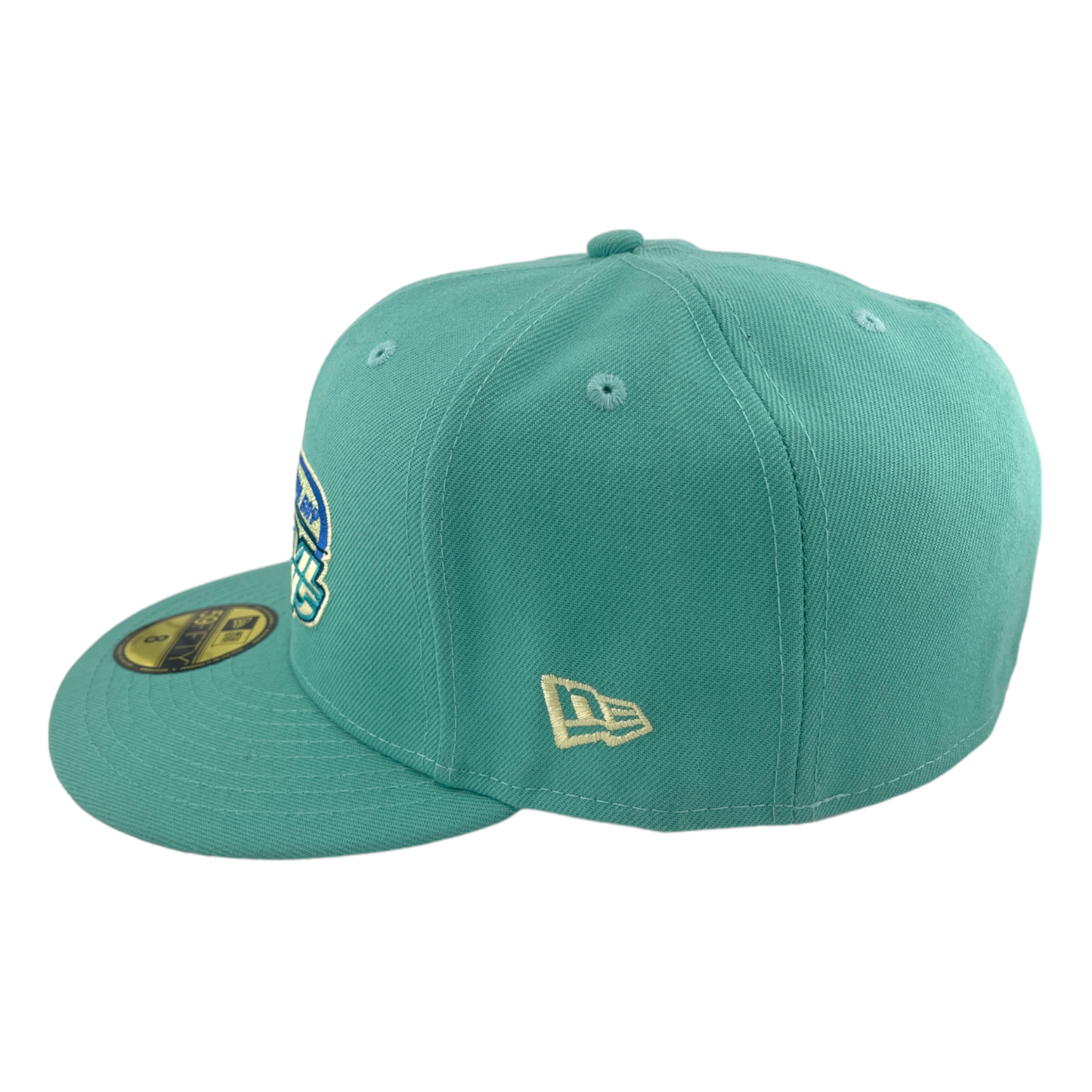 New Era Tampa Bay Devil Rays Inaugural Patch Teal/Yellow UV 59FIFTY Fitted Hat Cap