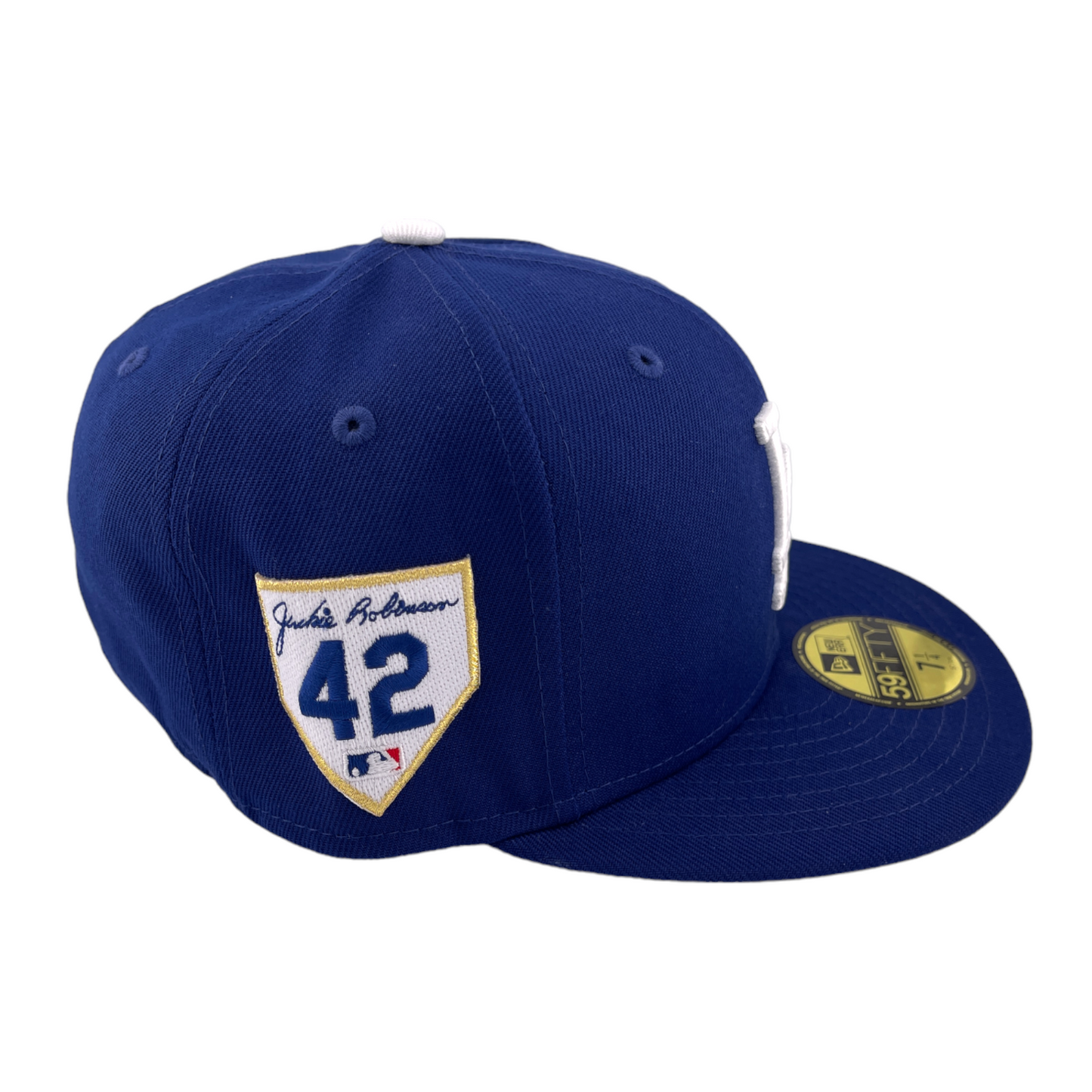 New Era Los Angeles Dodgers #42 Jackie Robinson Blue/Black UV 59FIFTY Fitted Hat Cap