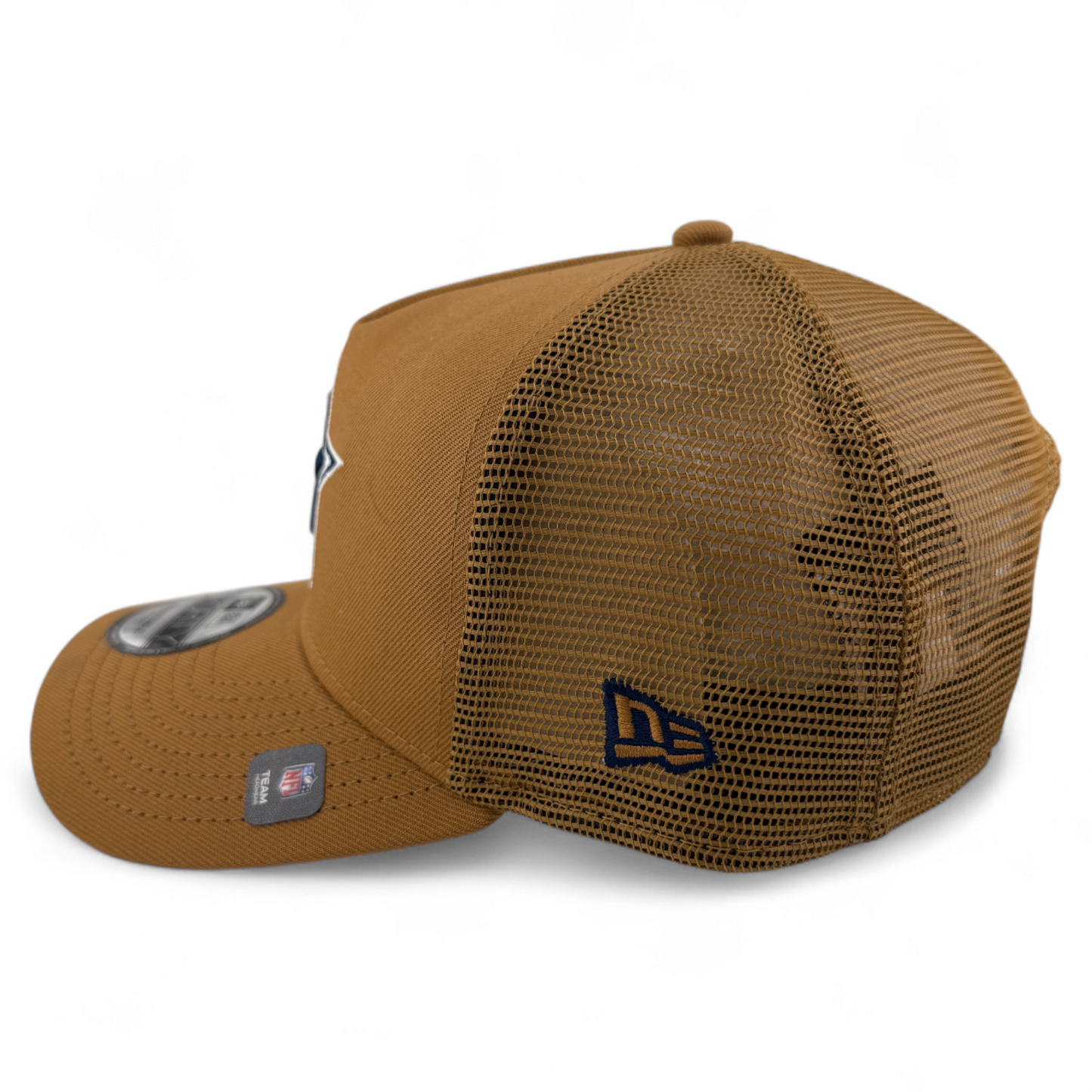 New Era Dallas Cowboys NFL Khaki Tan A-Frame 9Forty Snapback Adjustable Hat Cap