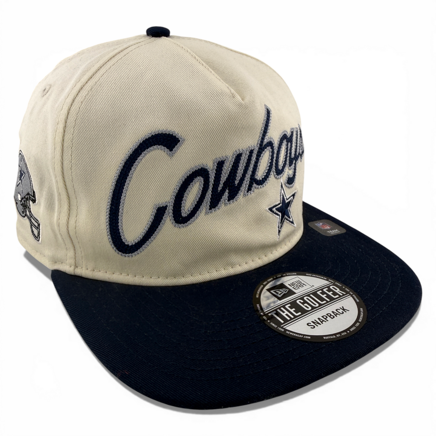 New Era Dallas Cowboys NFL Retro Script Golfer A-Frame Snapback Adjustable Hat