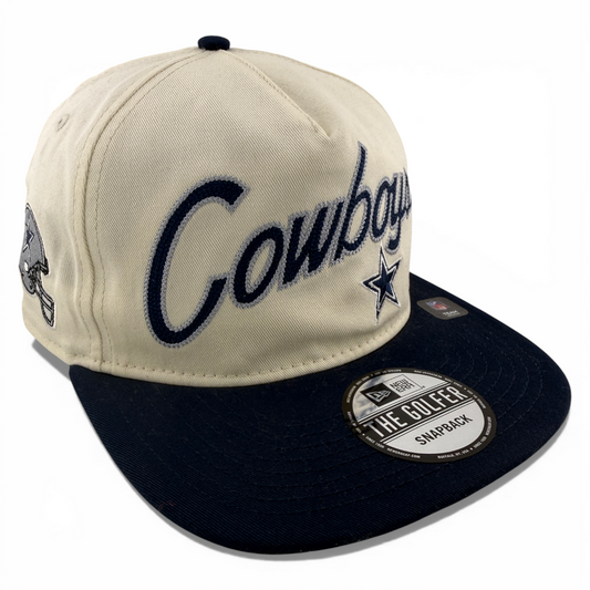 New Era Dallas Cowboys NFL Retro Script Golfer A-Frame Snapback Adjustable Hat
