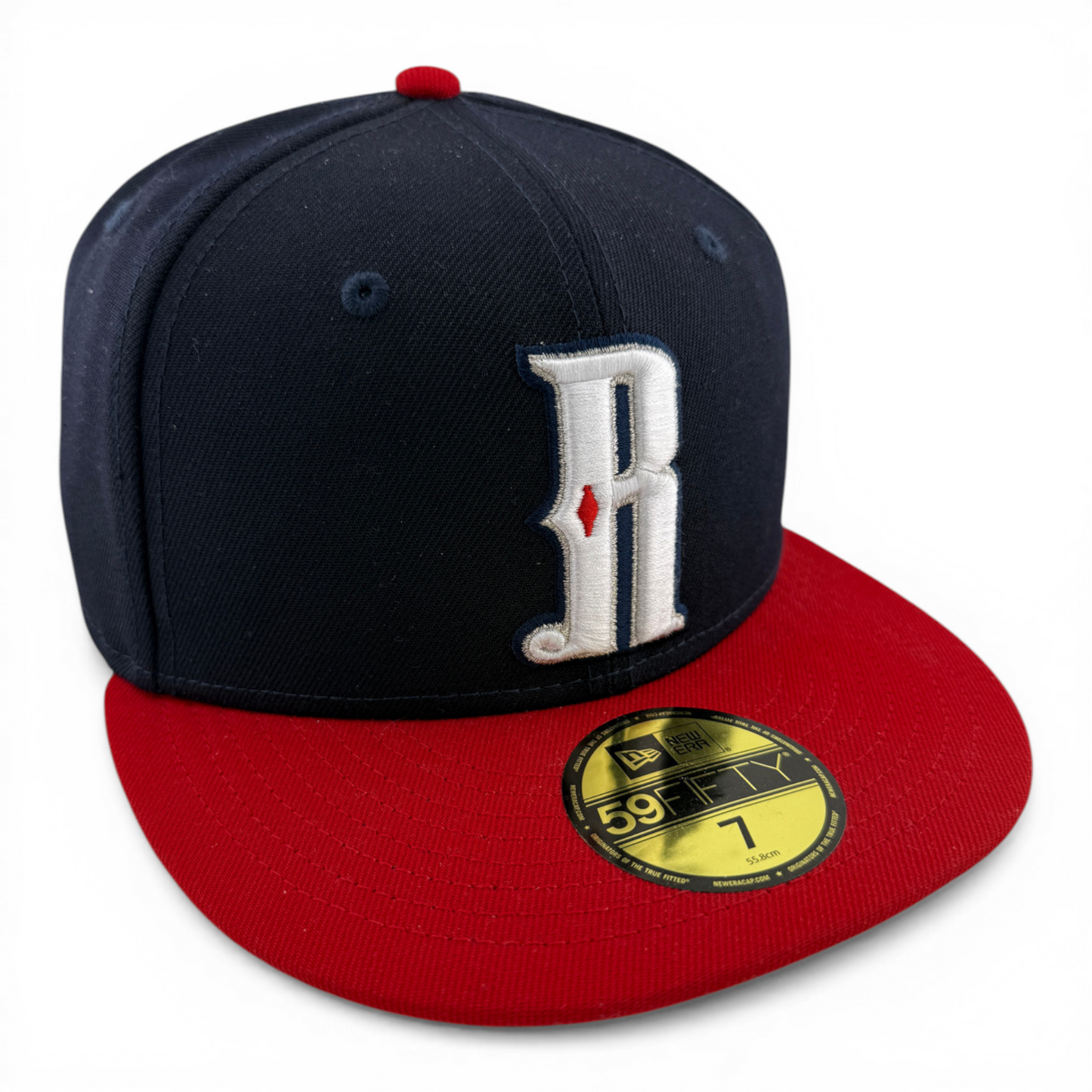 New Era Reno Aces MiLB Home On-field R Logo Navy/Red 59Fifty Fitted Hat Cap