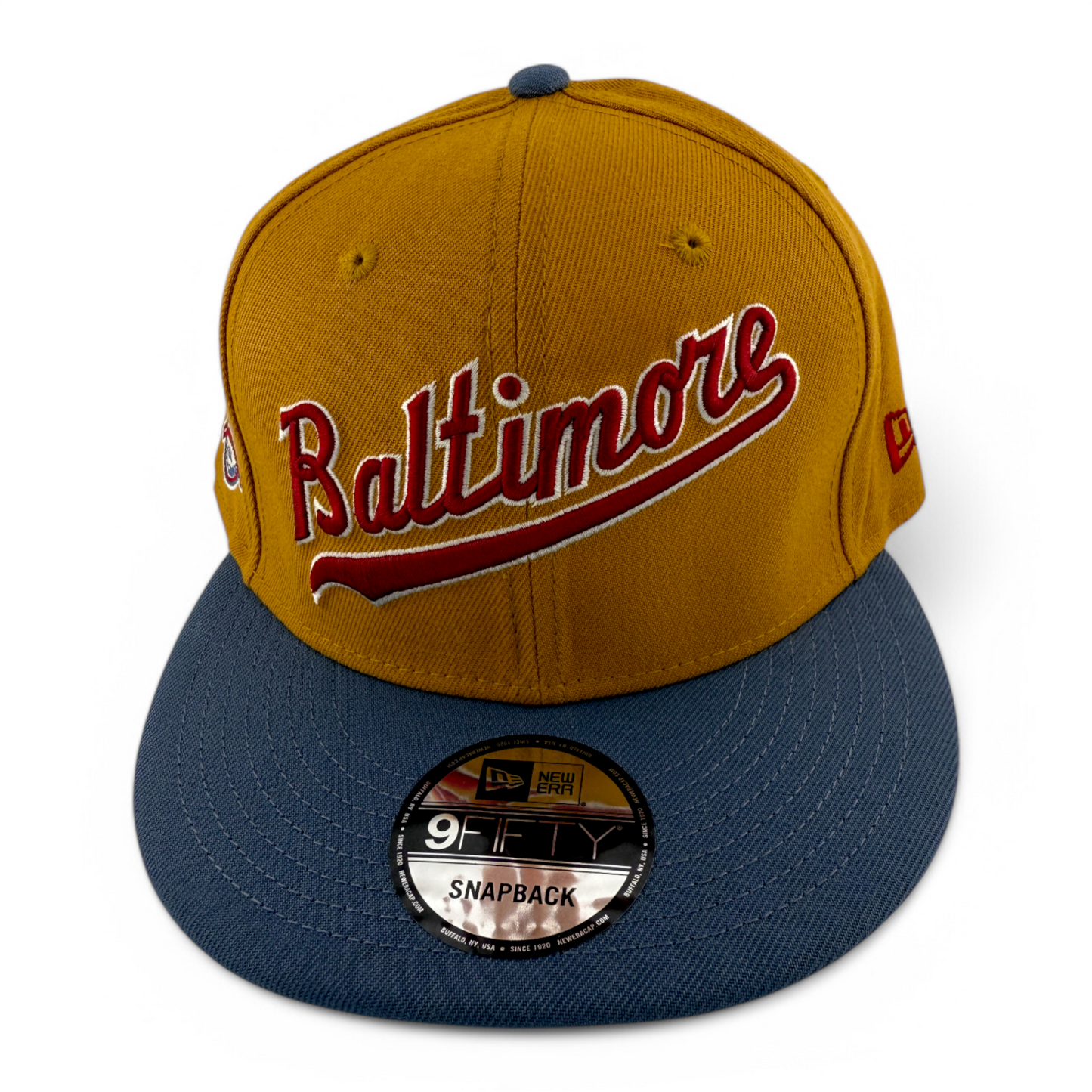 New Era Baltimore Orioles MLB Panama Tan 9FIFTY Snapback Adjustable Hat Cap