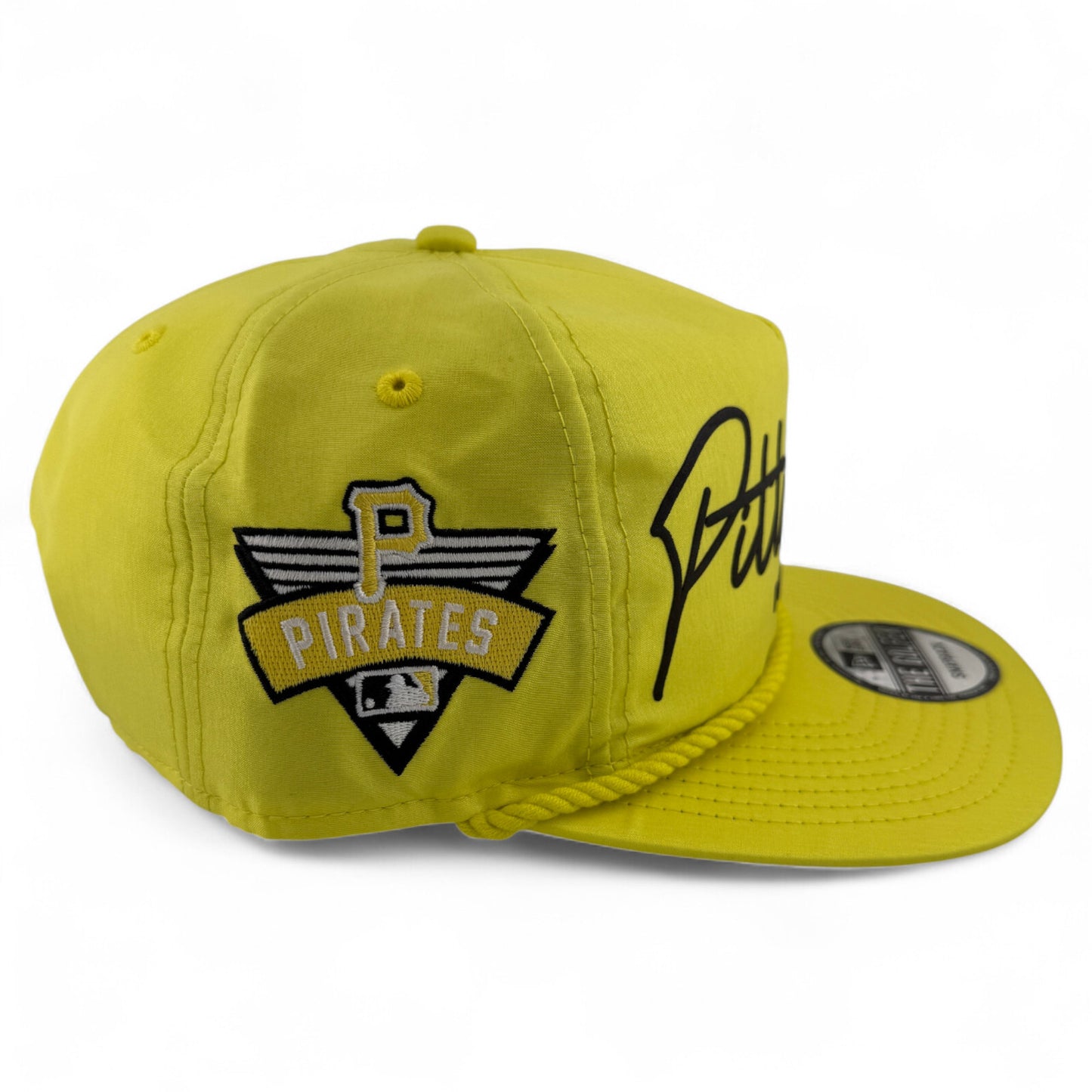 New Era Pittsburgh Pirates Neon Script The Golfer Rope A-Frame Snapback Hat Cap