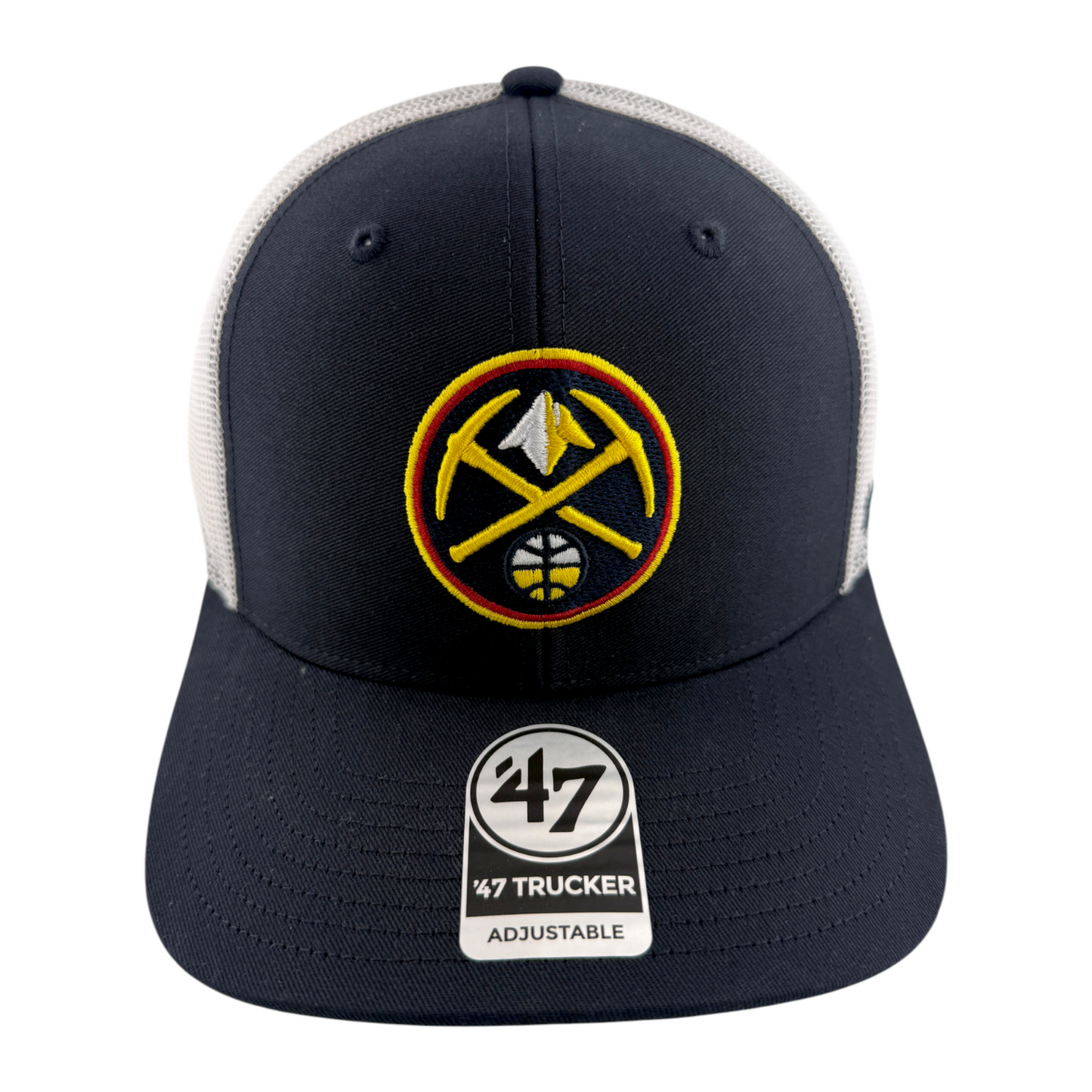 '47 Brand Denver Nuggets NBA Navy Mesh Back Trucker Snapback Adjustable Hat Cap