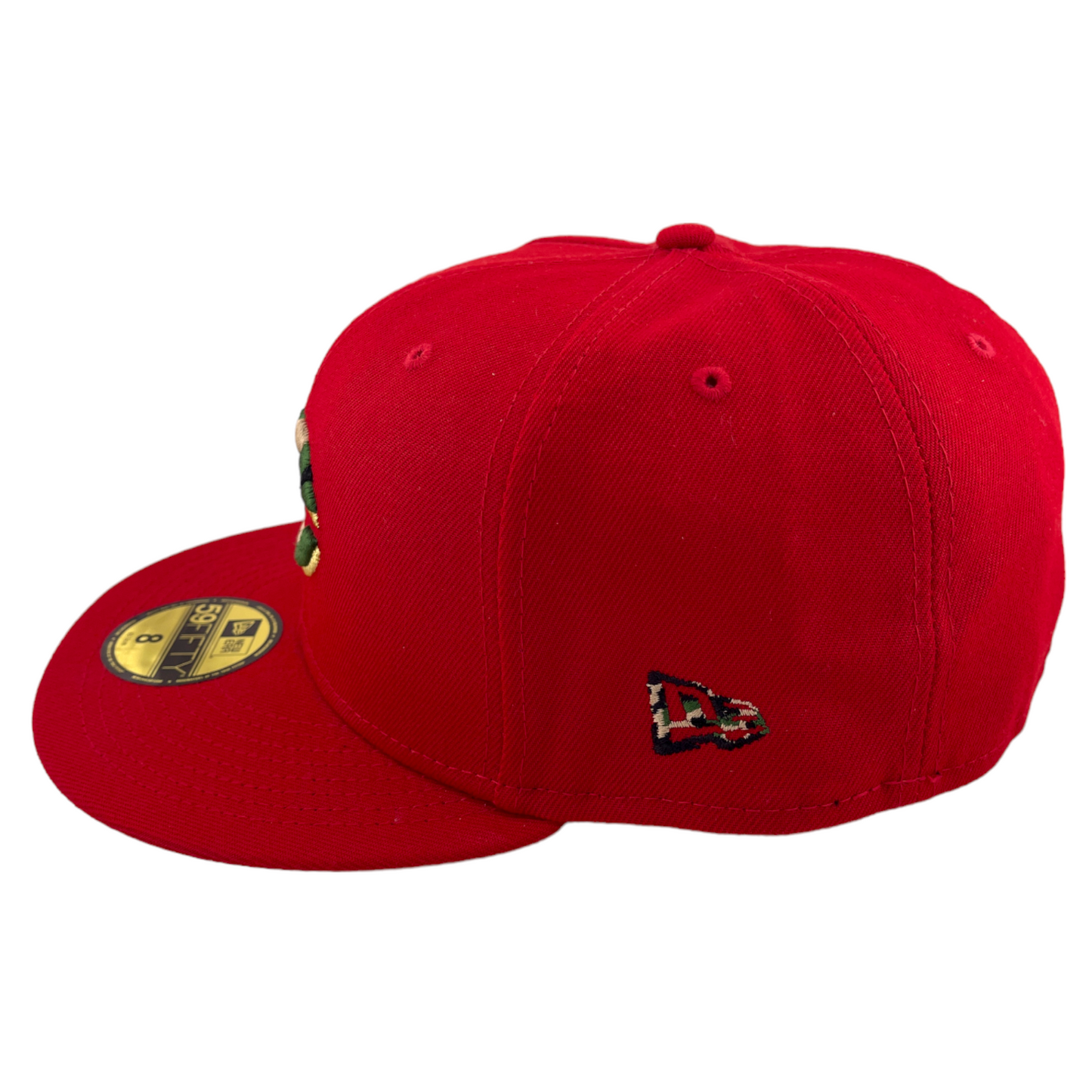 New Era Cincinnati Reds Camouflage Gold Logo Red/Camo UV 59FIFTY Hat Cap