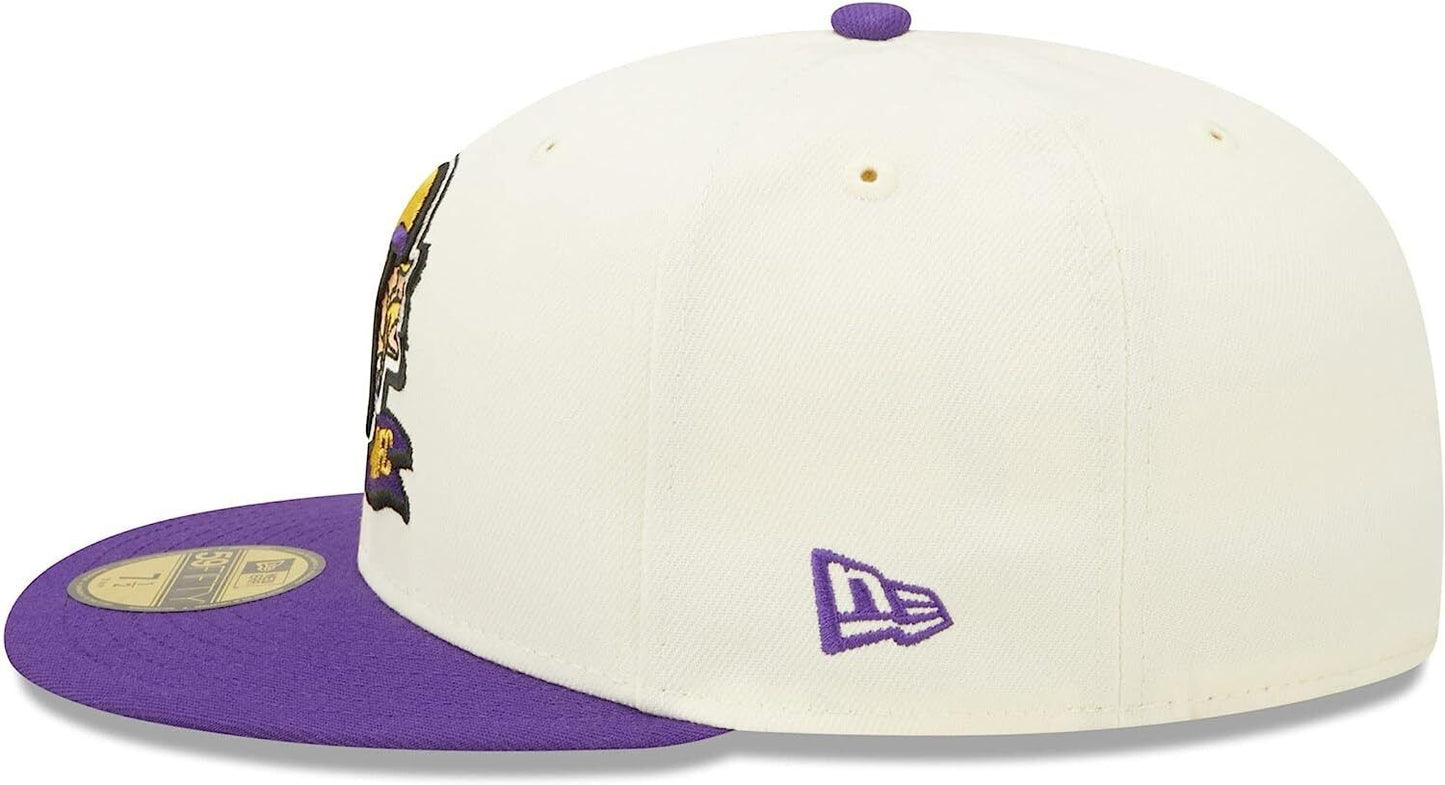 New Era Minnesota Vikings 2022 Sideline NFL Cream 59FIFTY Fitted Hat Cap