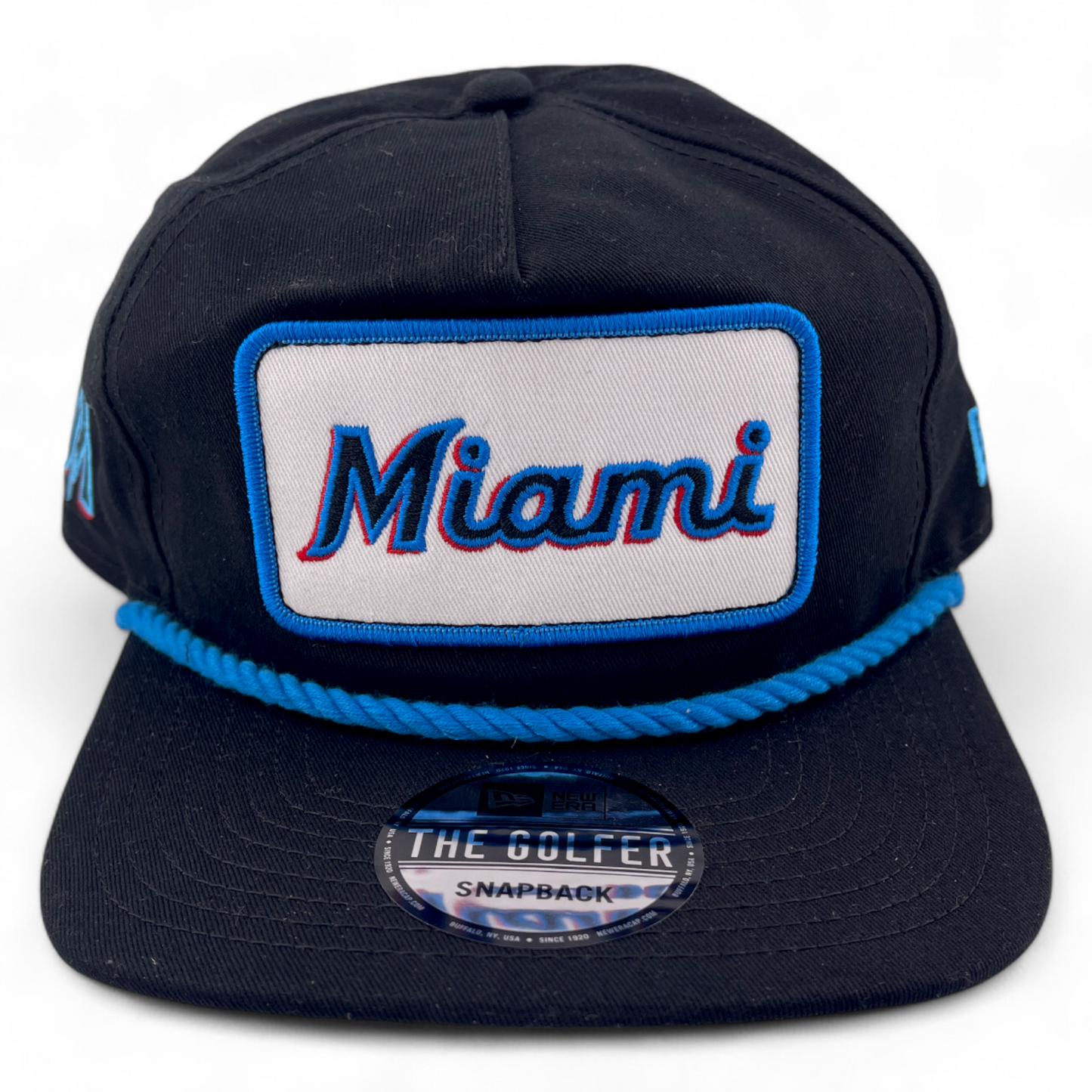 New Era Miami Marlins MLB The Golfer Patch A-Frame Snapback Adjustable Hat Cap