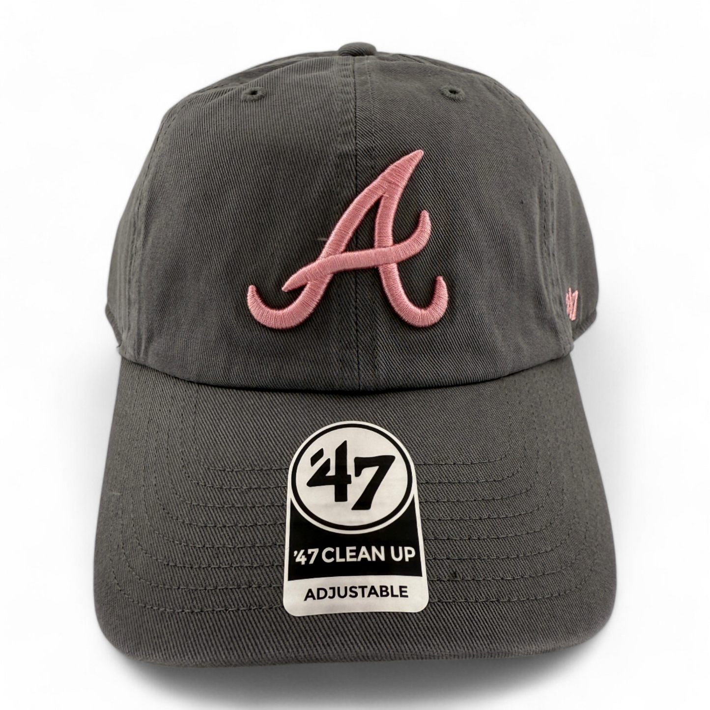'47 Brand Atlanta Braves MLB Dark Grey Green Clean Up Adjustable Dad Hat Cap