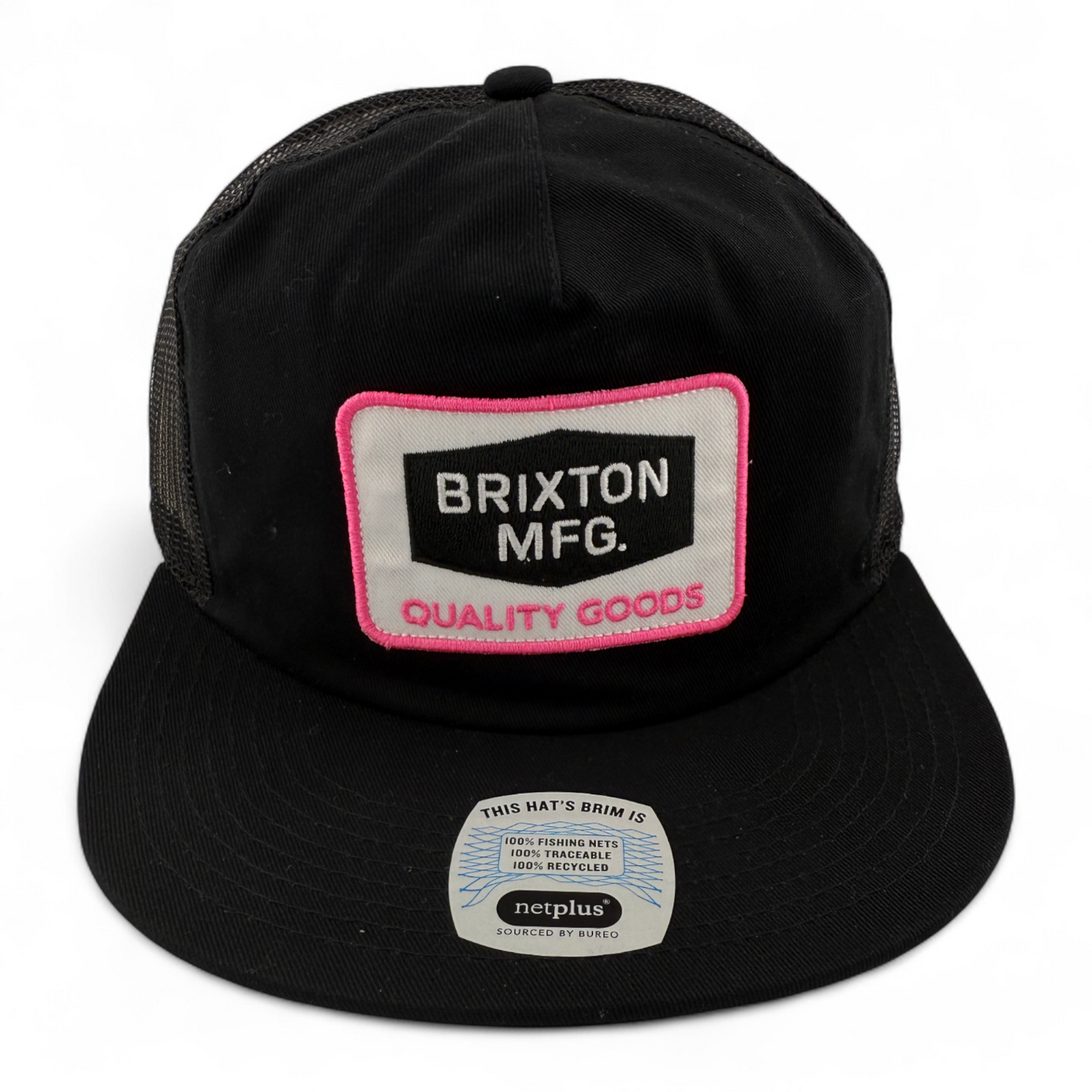 Brixton Company Neon Fallbrook HP Pink Mesh Back Trucker Snapback Adjustable Hat