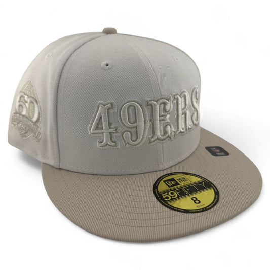 New Era San Francisco 49ers Whiteout Pack 60th Anniversary 59FIFTY Fitted Hat