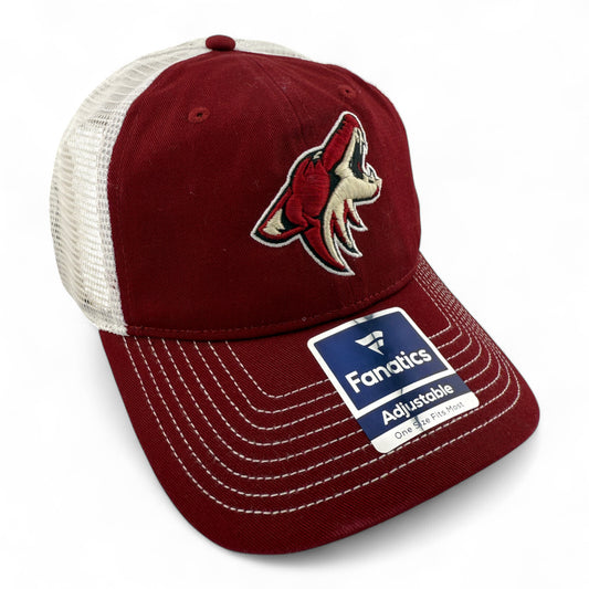 Fanatics Arizona Coyotes NHL Mesh Back Trucker Adjustable Snapback Dad Hat Cap