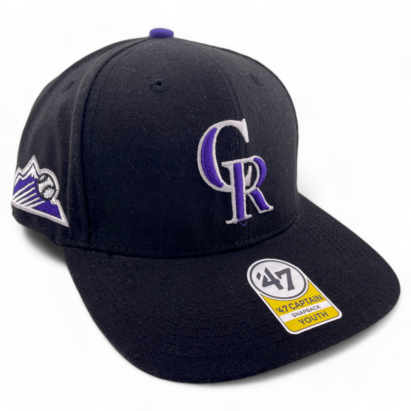 '47 Brand Colorado Rockies Sure Shot Captain Adjustable Snapback Hat Cap Youth