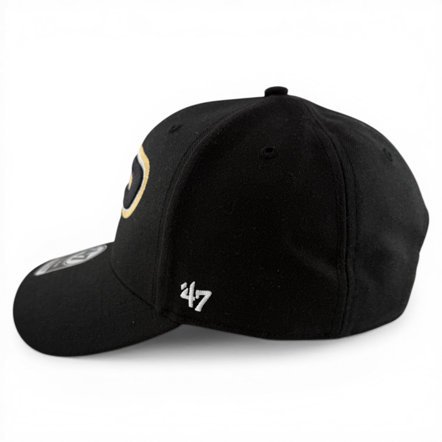 '47 Brand Purdue University Boilermakers NCAA Black Logo MVP Adjustable Hat Cap