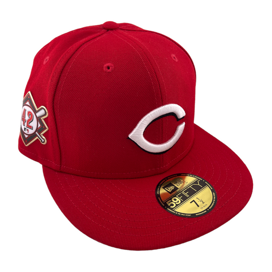 New Era Cincinnati Reds #42 Jackie Robinson Day Red/Black UV 59FIFTY Fitted Hat Cap