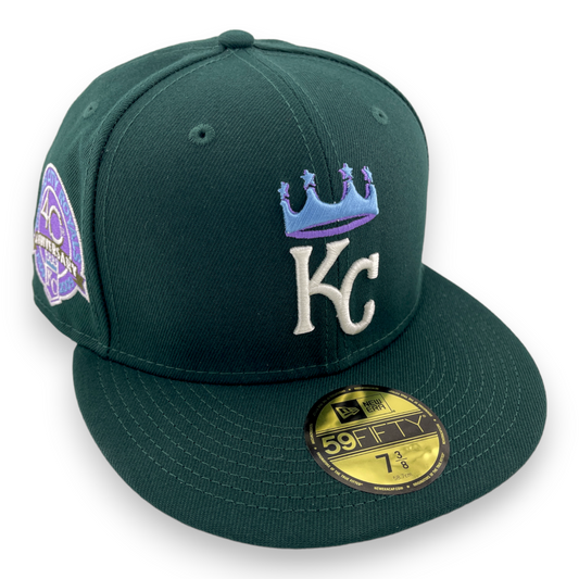 New Era Kansas City Royals 40th Anniversary Patch Green Icy Pack 59FIFTY Hat Cap