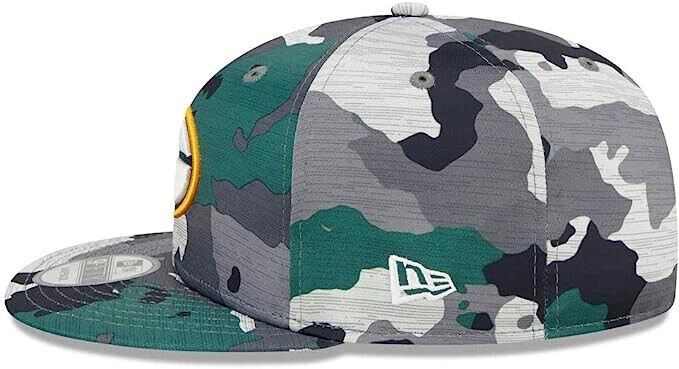 New Era Green Bay Packers Training Camp 2022 NFL Camo 9FIFTY Snapback Hat Cap