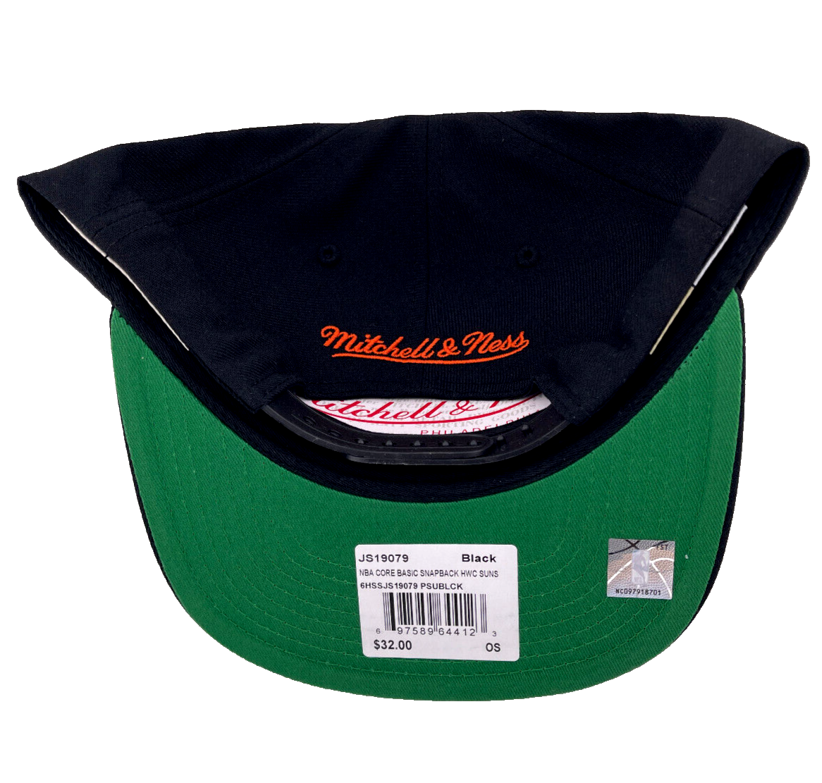 Mitchell & Ness Phoenix Suns NBA HWC Core Basic Black/Green UV Snapback Hat