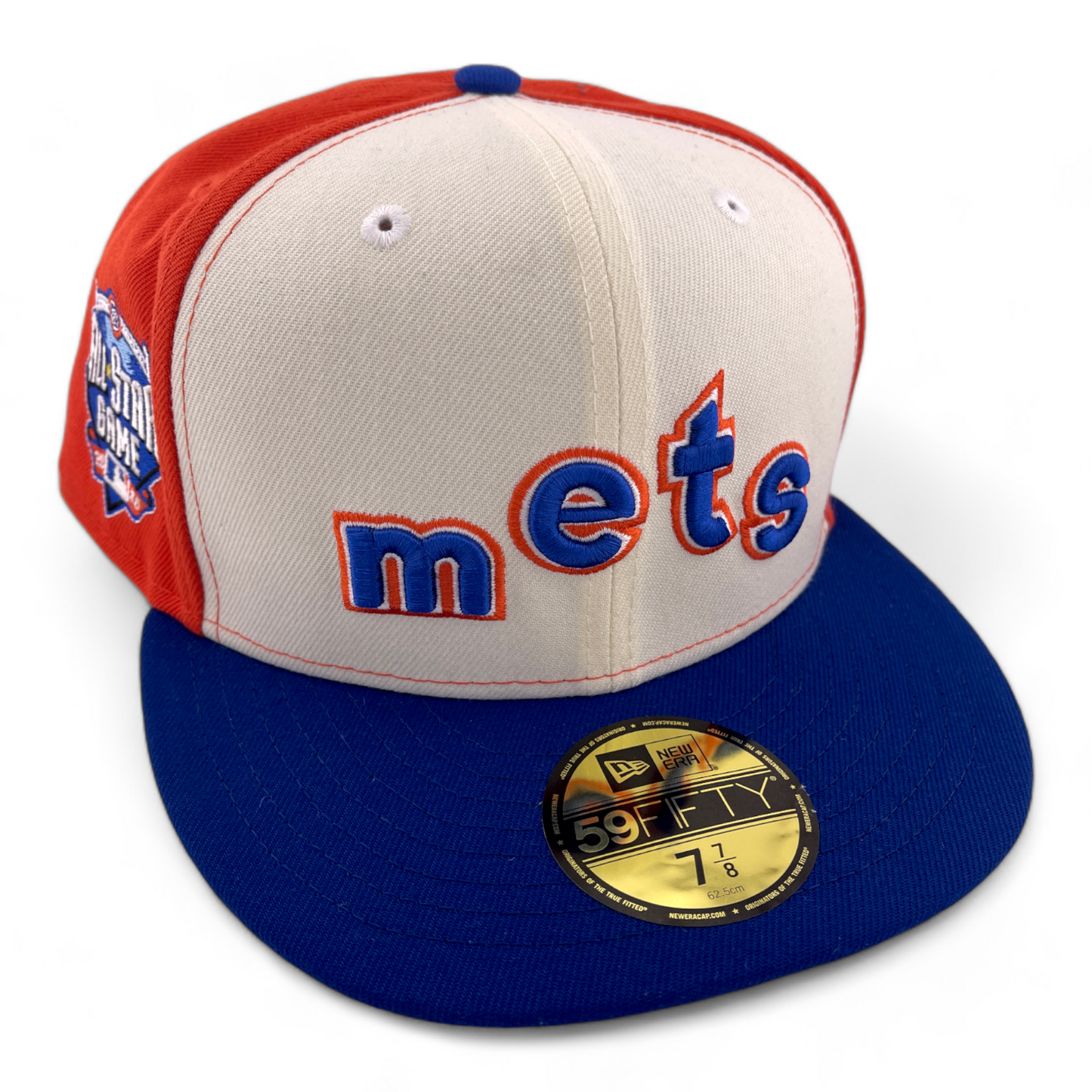 New Era New York Mets MLB Retro Fun Logo Pack Orange/Blue 59Fifty Fitted Hat Cap