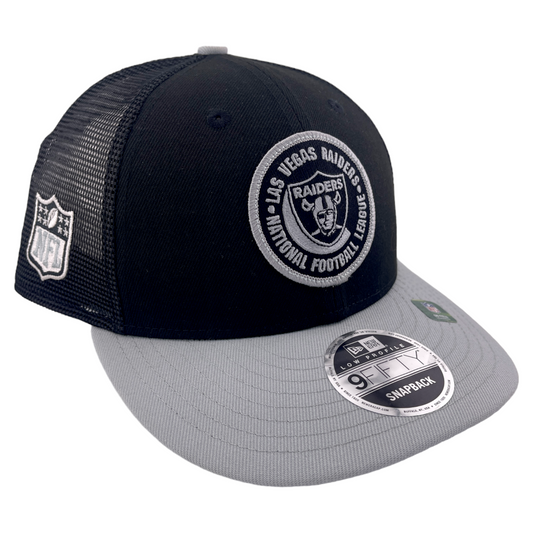 ~NEW DROP~ New Era Las Vegas Raiders NFL 2023 Sideline 9FIFTY Low Profile Mesh Snapback Hat