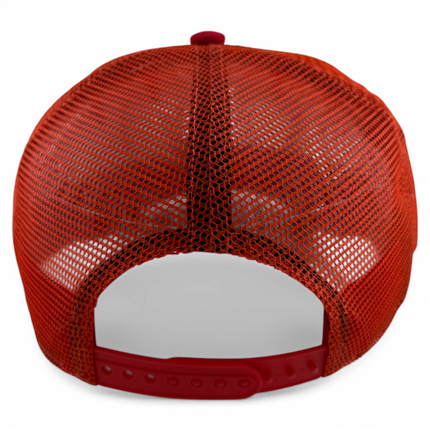 Christian Rose Iconic II London Plate Red Mesh Back Trucker Adjustable Hat Cap