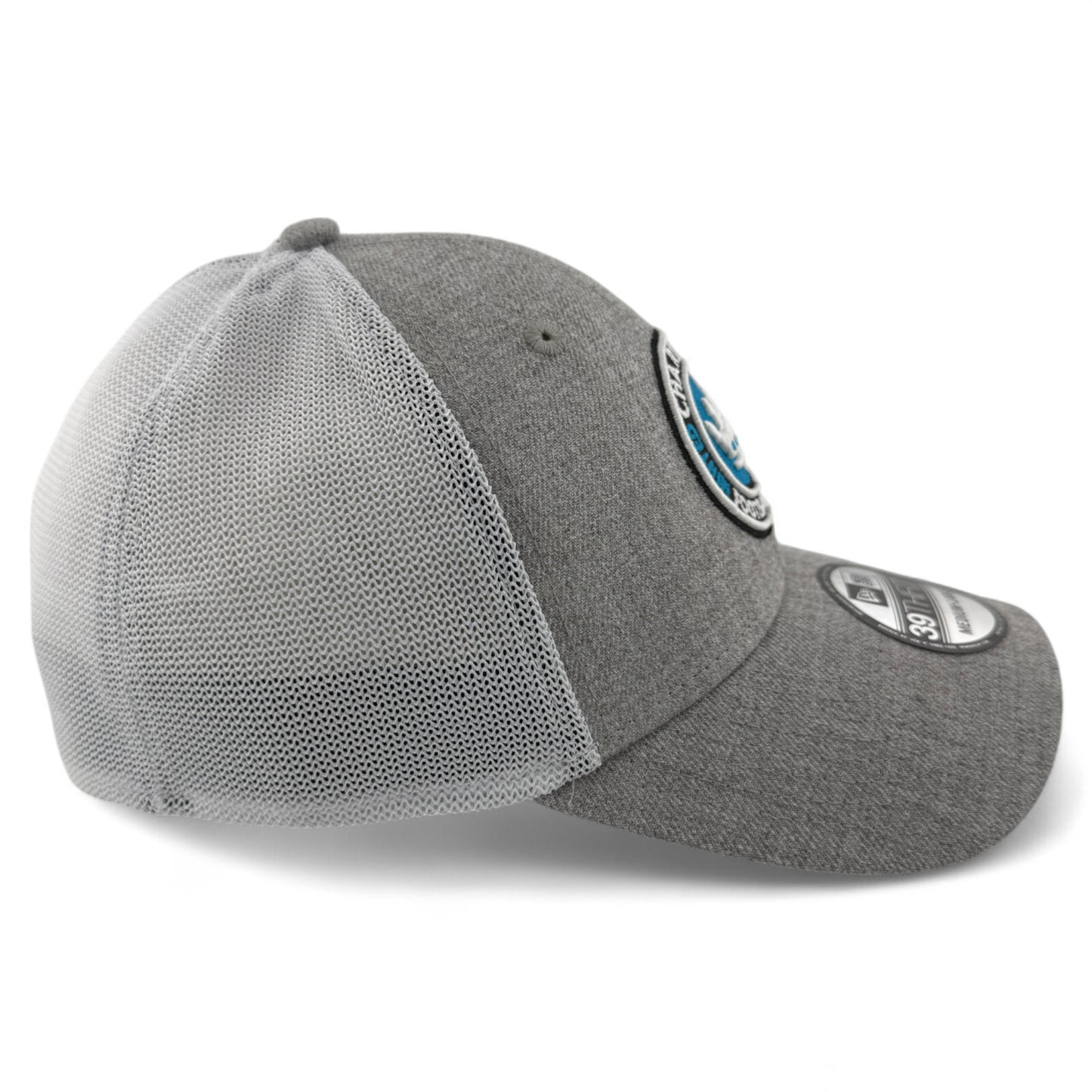 New Era Charlotte United FC MLS Heather Grey Mesh Back 39Thirty Flex Fit Hat Cap