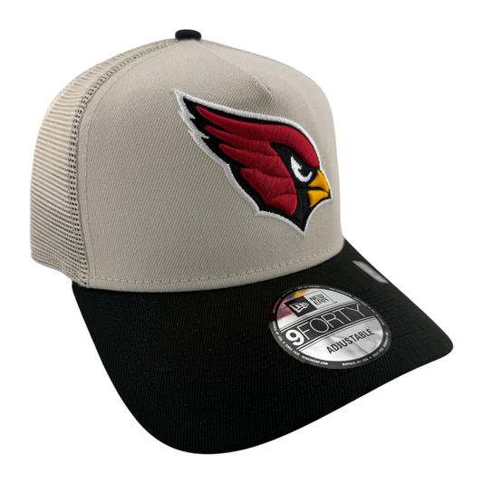 New Era Arizona Cardinals Tan Khaki Mesh 9Forty A-Frame Snapback Adjustable Hat