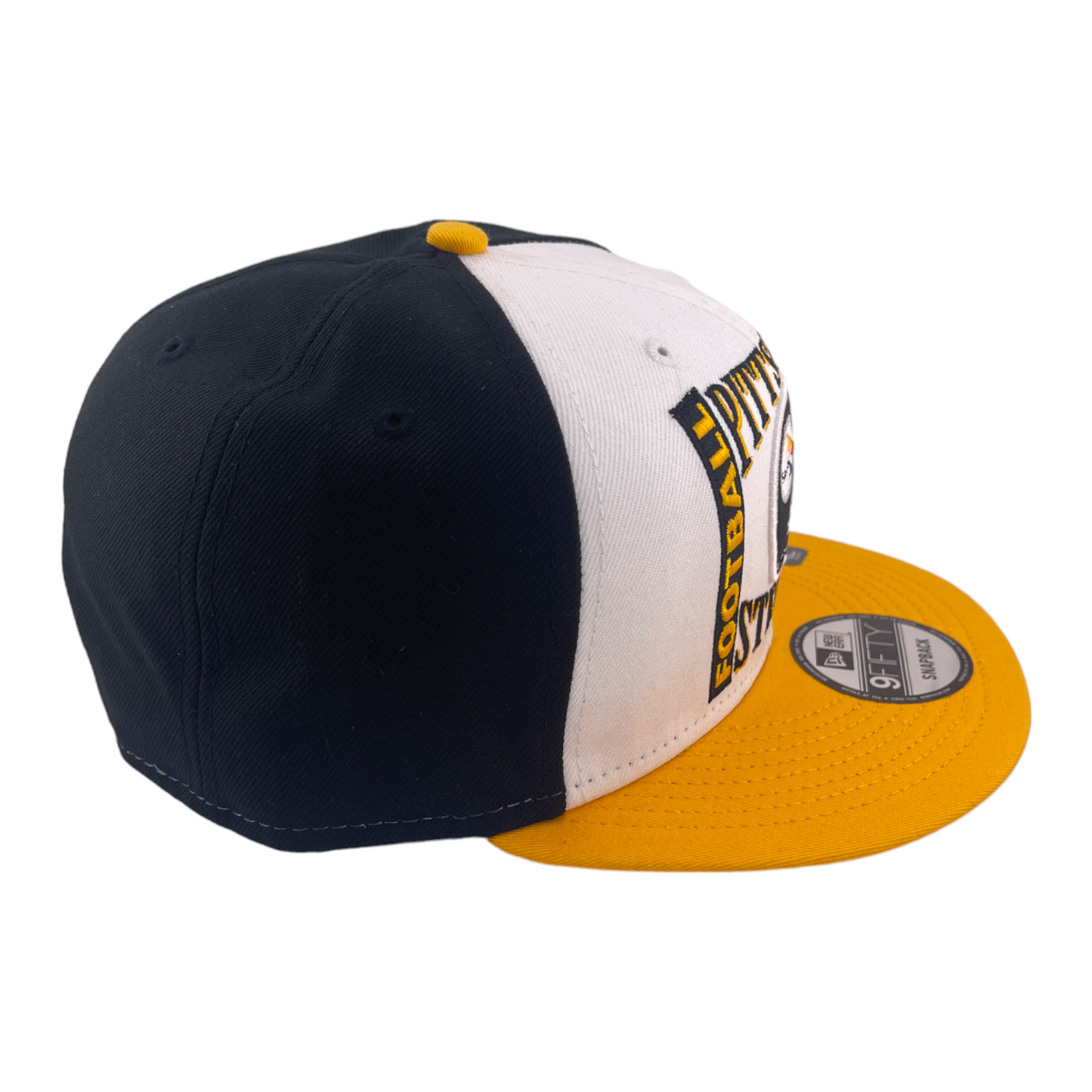 New Era Pittsburgh Steelers Retro NFL Black/White/Yellow 9FIFTY Snapback Hat Cap