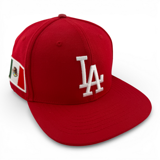 Pro Standard Los Angeles Dodgers MLB Mexico Flag Logo Red Adjustable Snapback