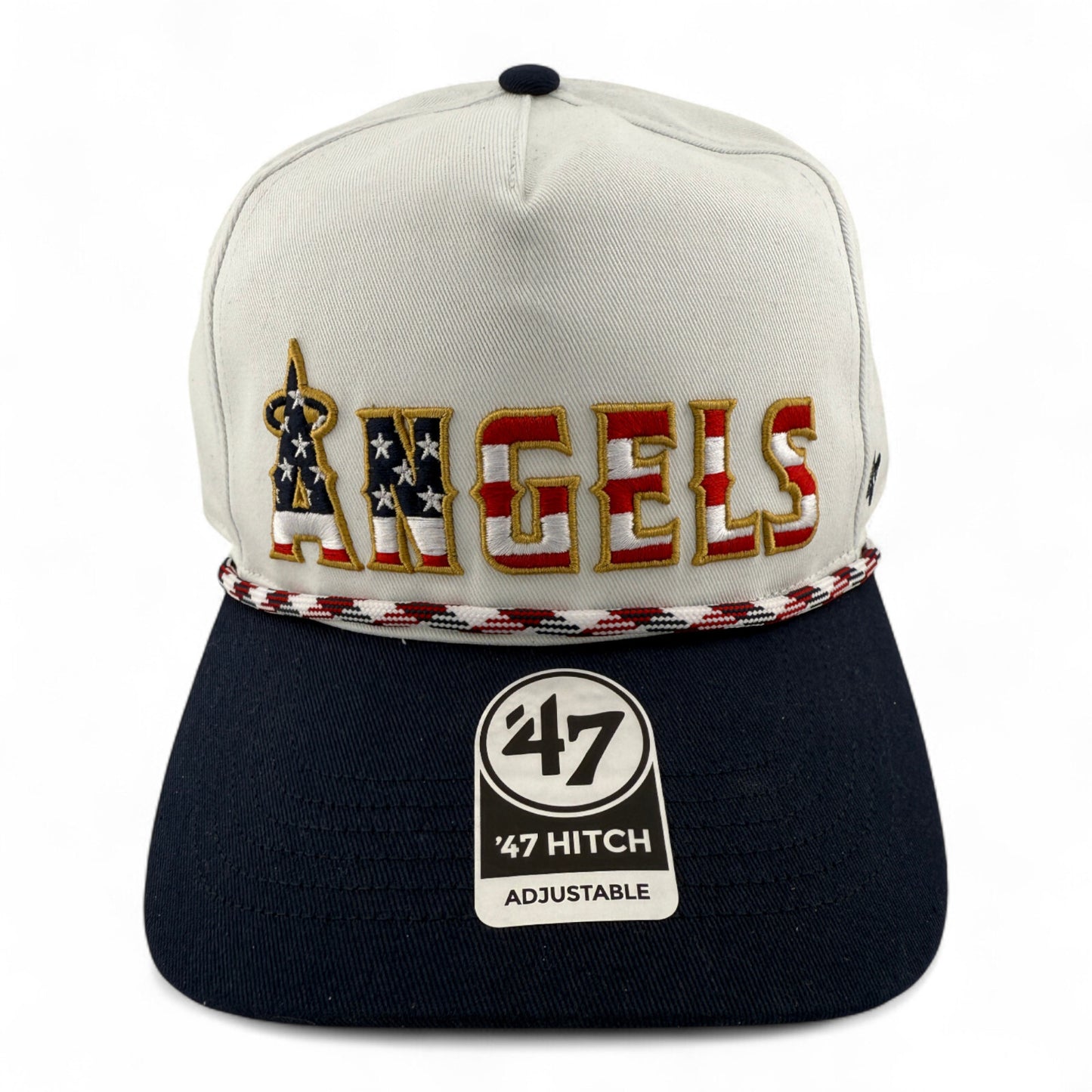 '47 Brand Los Angeles Angels MBL Flag Script A-Frame Rope Snapback Adjustable