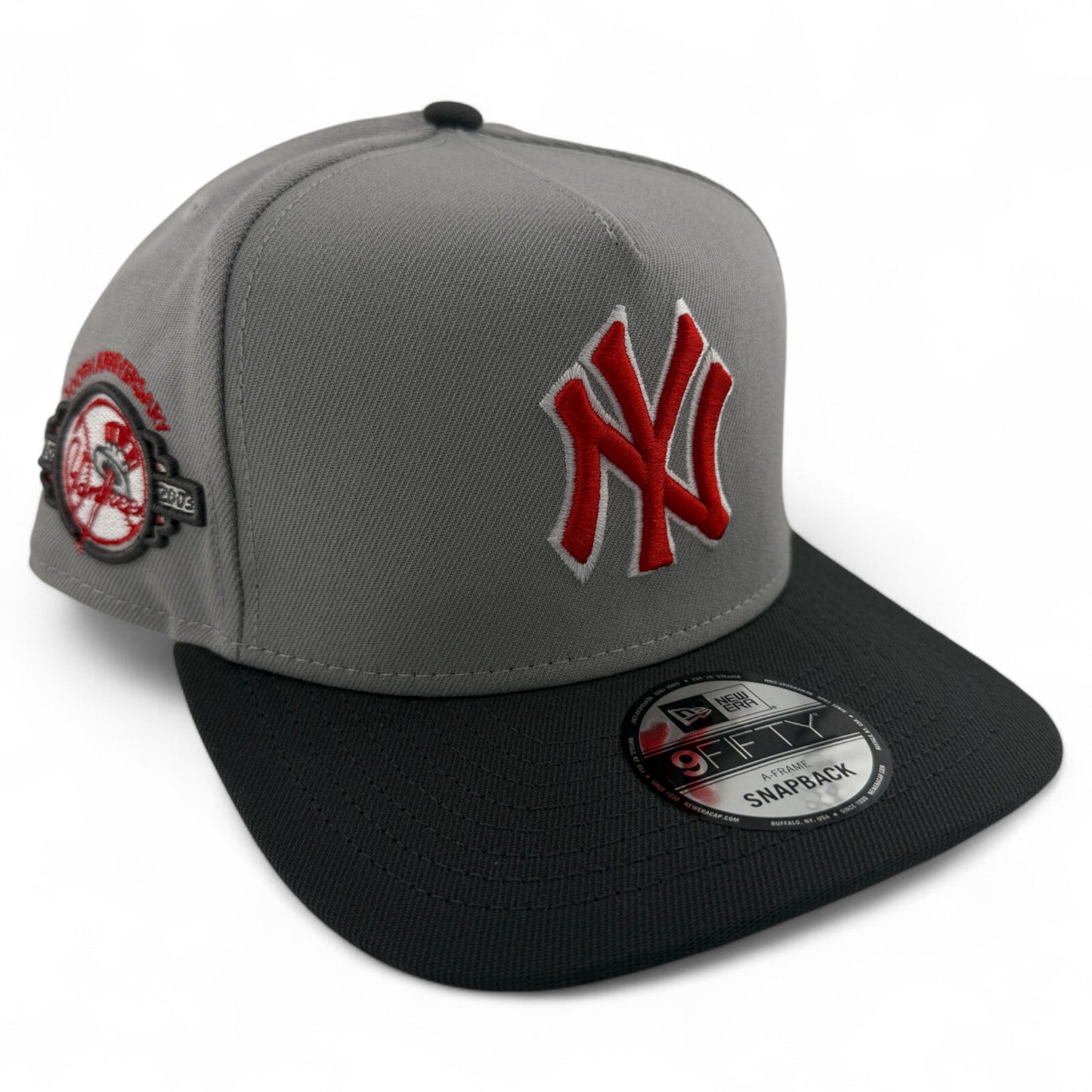 New Era New York Yankees MLB Grey A-Frame 9FIFTY Snapback Adjustable Hat Cap
