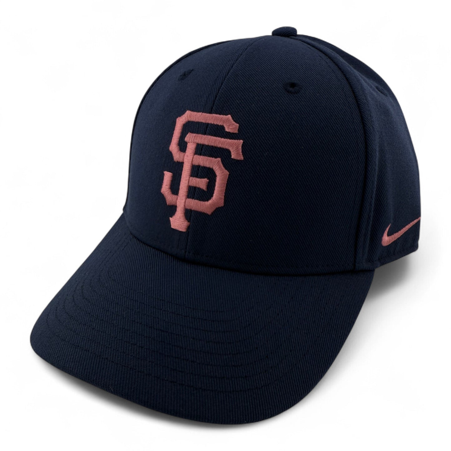 Nike San Francisco Giants MLB Pink Logo Navy Club Cap Structured Adjustable Hat