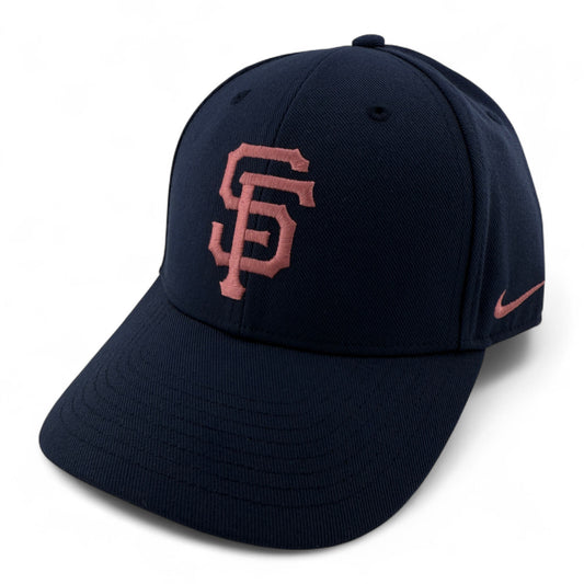 Nike San Francisco Giants MLB Pink Logo Navy Club Cap Structured Adjustable Hat