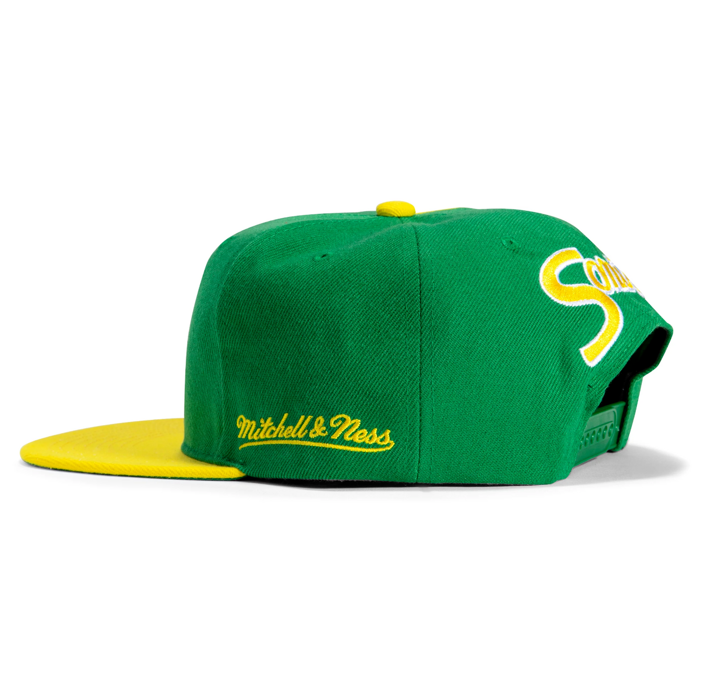 Mitchell & Ness Seattle Supersonics NBA Rear Script Deadstock Patch Snapback Hat