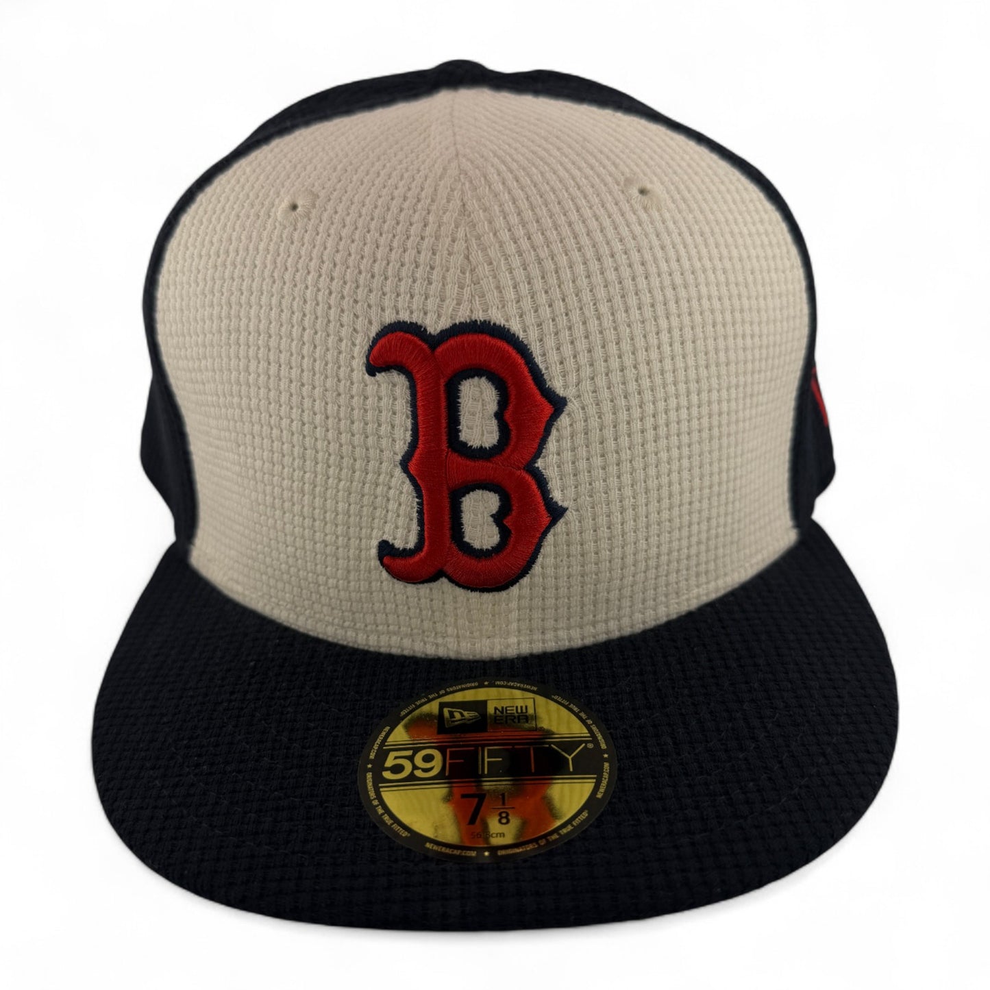 New Era Boston Red Sox MLB Thermal Front Navy Blue/Cream 59FIFTY Fitted Hat