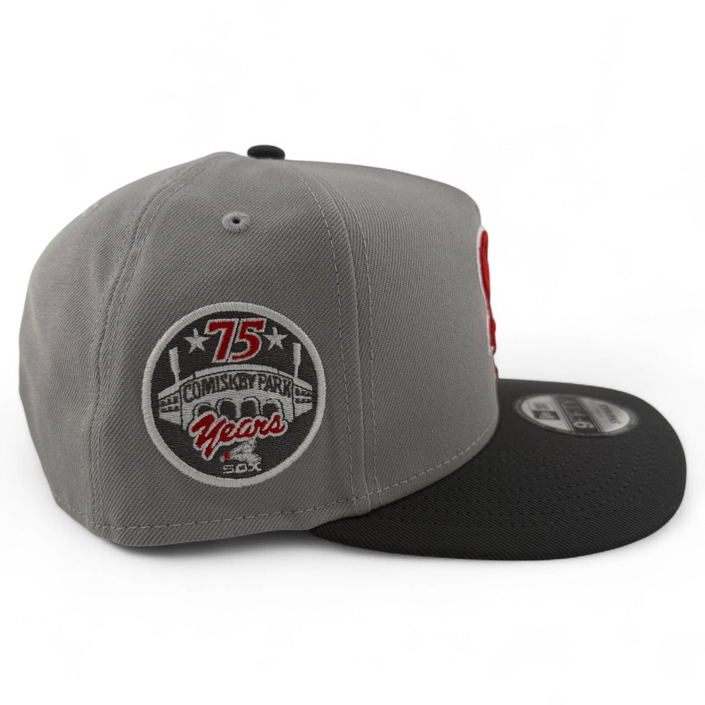 New Era Chicago White Sox MLB Grey A-Frame 9FIFTY Snapback Adjustable Hat Cap