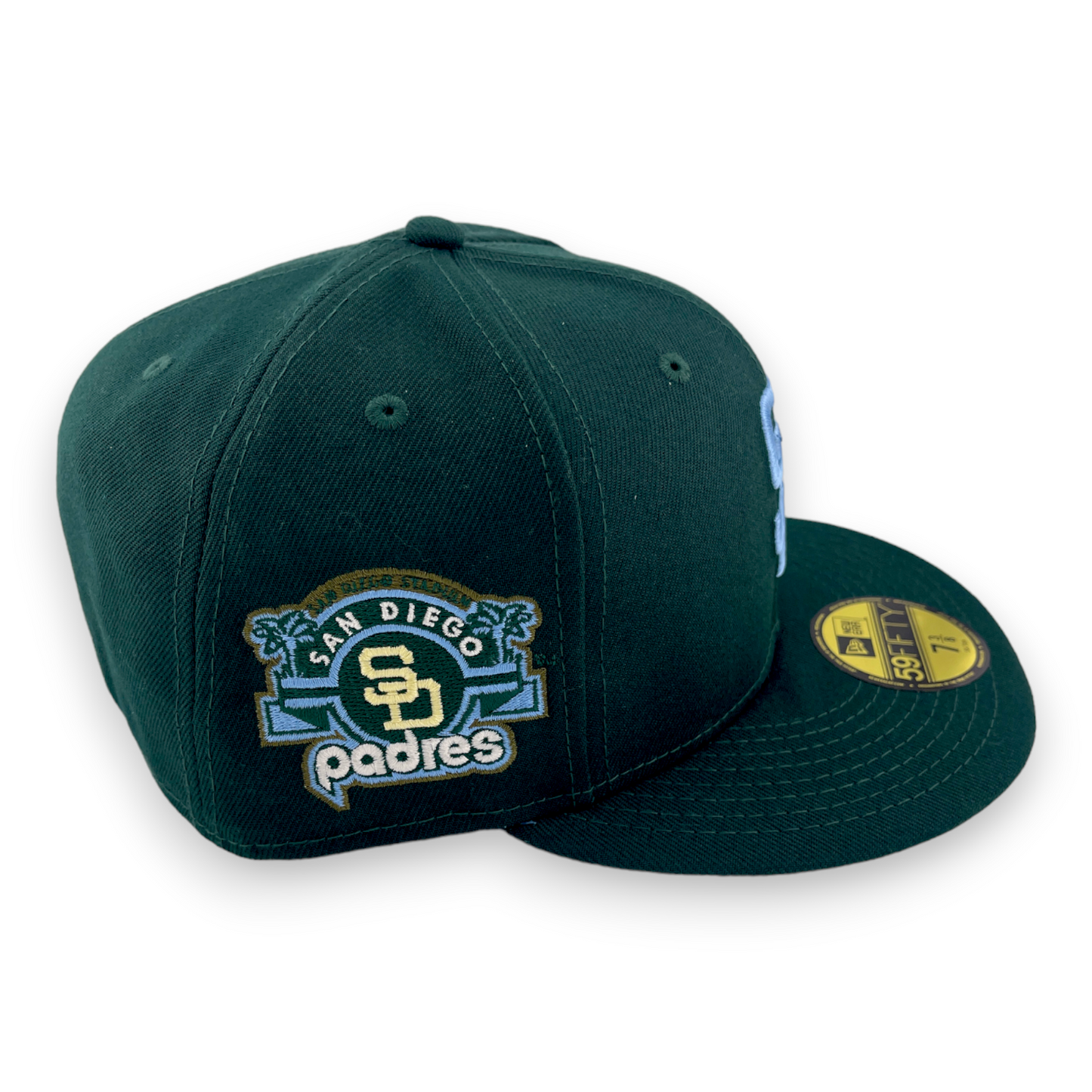 New Era San Diego Padres Side Patch Green Icy Pack Light Blue UV 59FIFTY Hat Cap