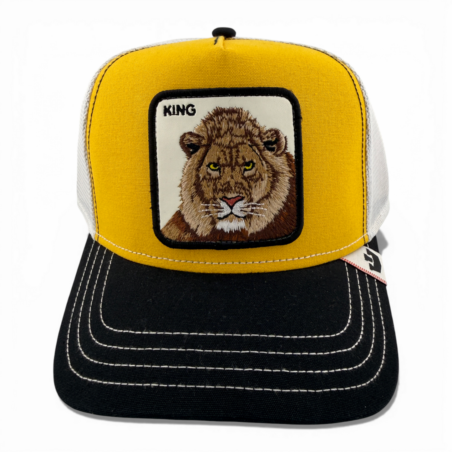 Goorin Bros The King Lion Yellow Farm Mesh Trucker Snapback Adjustable Hat Cap
