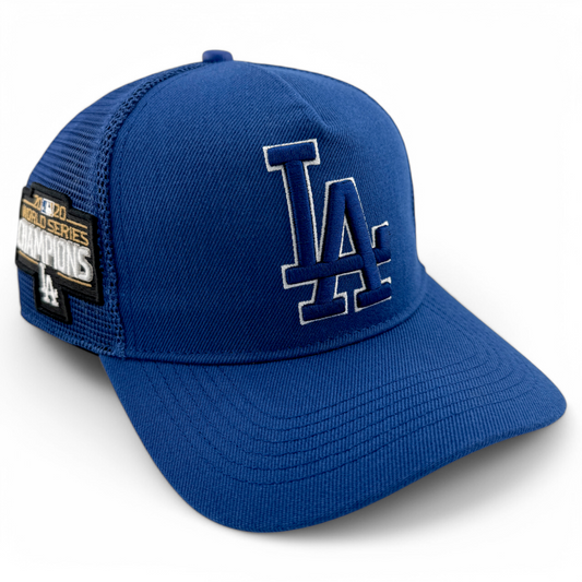 Pro Standard Los Angeles Dodgers Mesh Trucker Adjustable A-Frame Snapback Cap