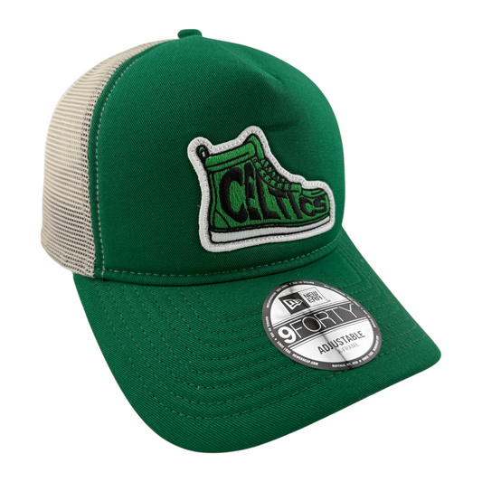 New Era Boston Celtics Sneaker Foam Trucker 9Forty Snapback Adjustable Hat Cap