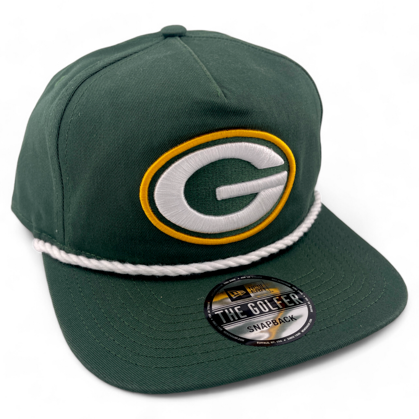 New Era Green Bay Packers NFL The Golfer Rope A-Frame Snapback Adjustable Hat