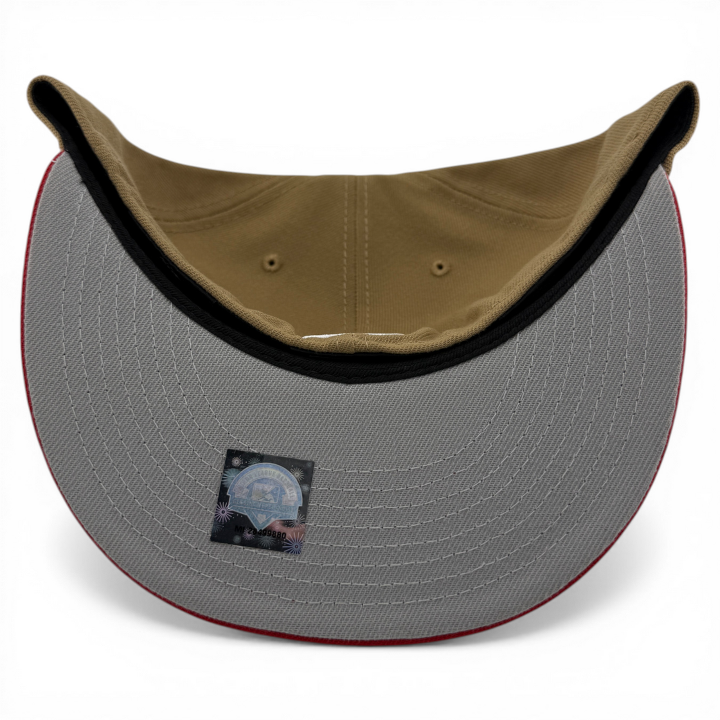 New Era Buffalo Bisons MiLB Tan Khaki Re-Dub Slider Logo 59Fifty Fitted Hat Cap