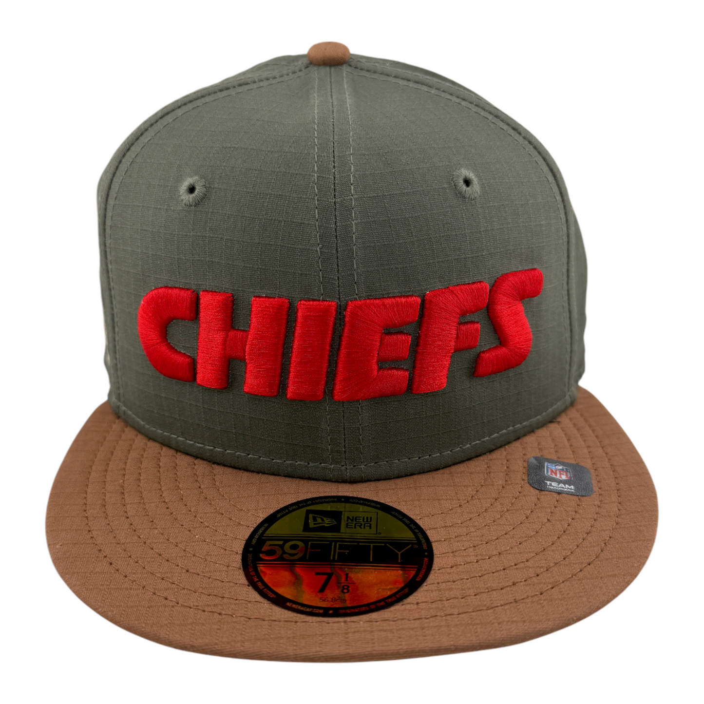 New Era Kansas City Chiefs NFL Ripstop Olive Superbowl IV 59Fifty Fitted Hat Cap