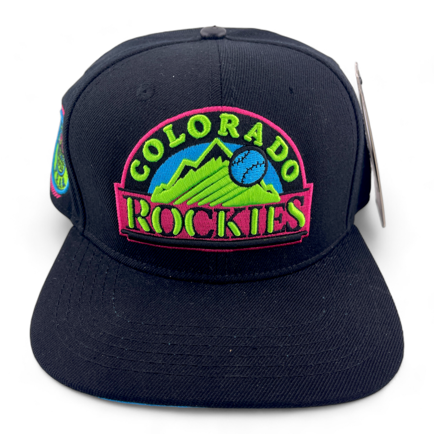 Pro Standard Colorado Rockies MLB Inaugural Patch Retro Black/Neon Snapback Hat