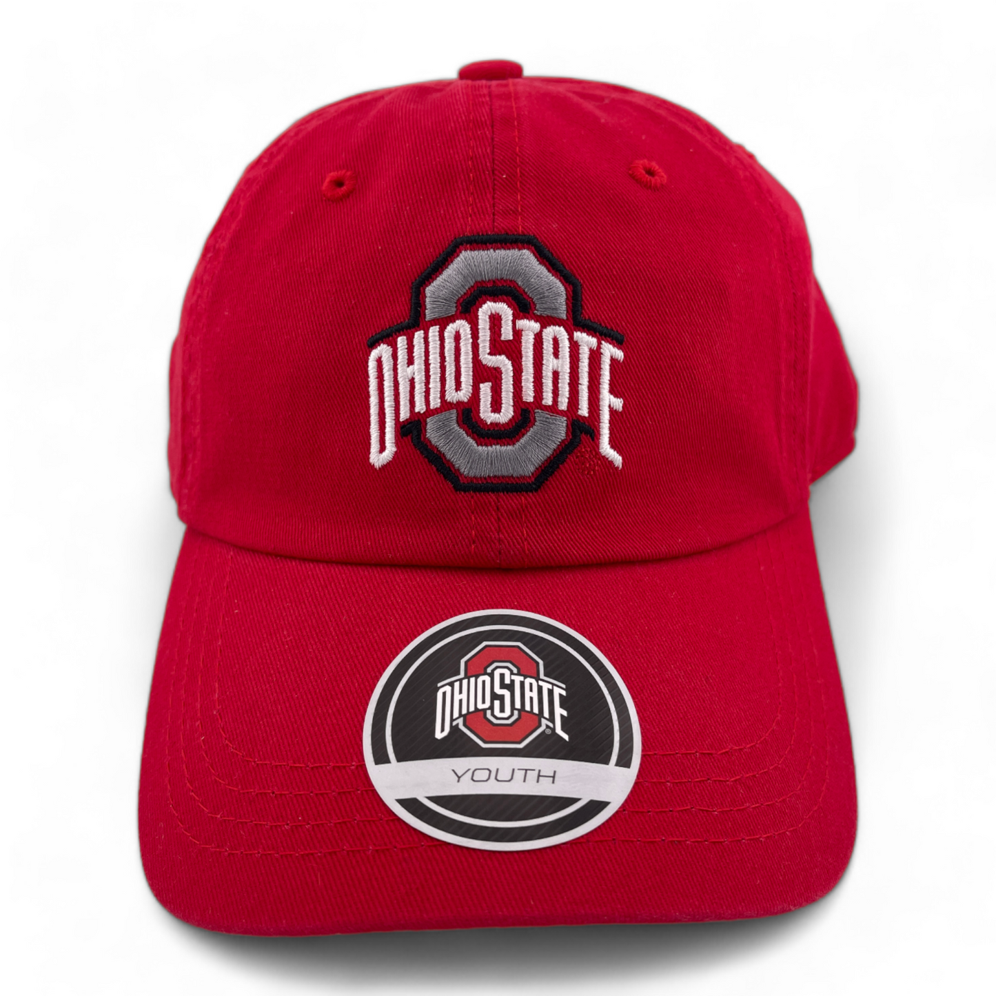 Ohio State University Buckeyes NCAA Logo Red Adjustable Dad Hat Cap Youth Size