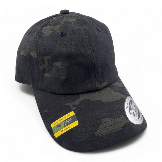 Yupoong Official MultiCam Black Camo Camouflage Adjustable Dad Hat Cap OSFA