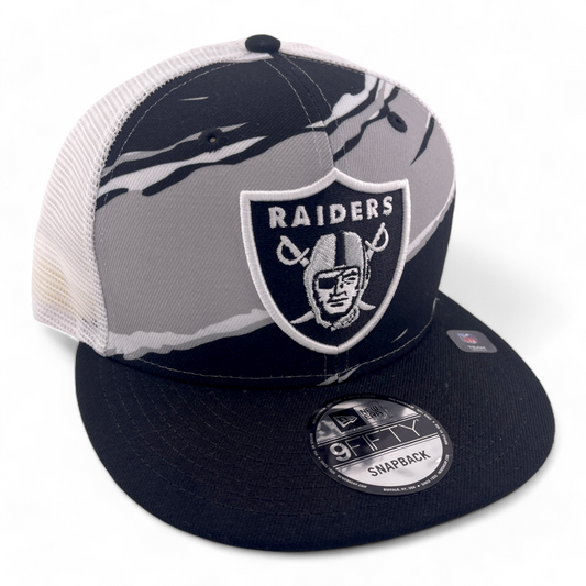 ~NEW DROP~ New Era Las Vegas Raiders NFL Tear Trucker 9FIFTY Mesh Back Snapback Hat Cap